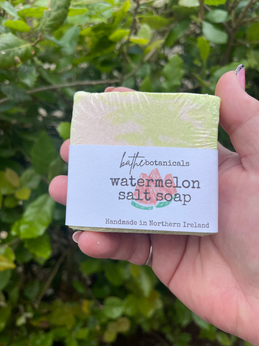 Watermelon salt soap